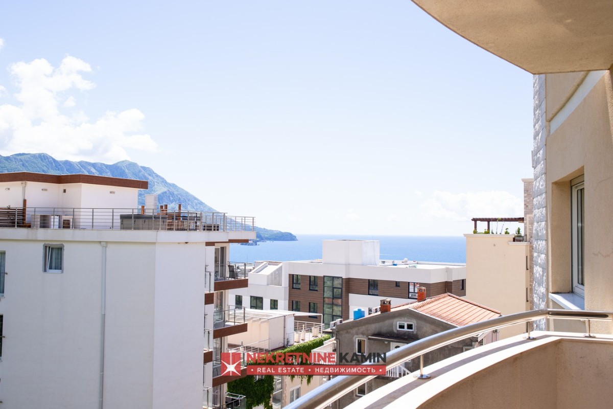 Dvosoban stan u novogradnji sa pogledom na more, Ivanovići-Bečići